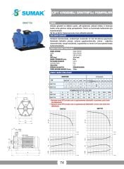 Sumak SMKT 750 Çift Kademeli Santrifüj Pompa Trifaze (380V) 7.5HP