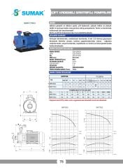 Sumak SMKT 750/2 Çift Kademeli Santrifüj Pompa Trifaze (380V) 7.5HP